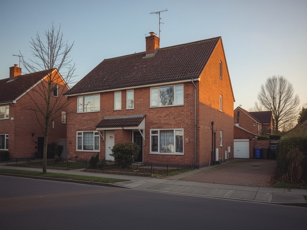 twee-onder-een-kapwoning in Almelo met antracietkleurige kunststof kozijnen in bakstenen gevel