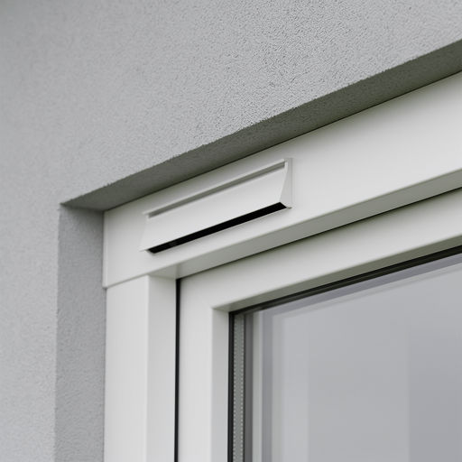 close-up van ventilatierooster in kunststof raamkozijn, Dedemsvaart