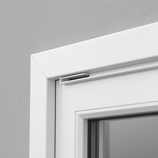 close-up van ventilatierooster in kunststof raamkozijn, Nieuwleusen