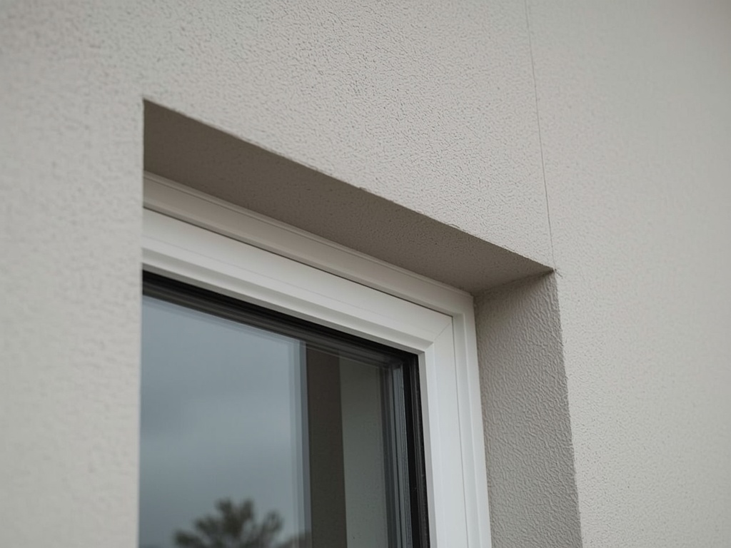close-up van ventilatierooster in kunststof raamkozijn, Kloosterhaar