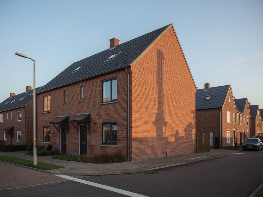 twee-onder-een-kapwoning in Sibculo met antraciet kunststof kozijnen op bakstenen gevel