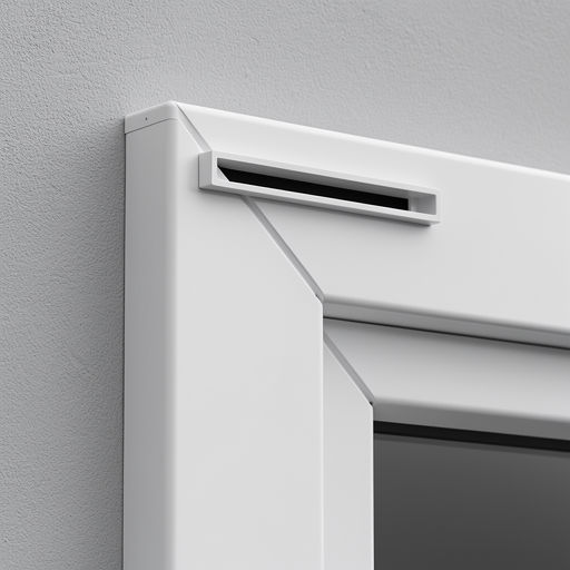 close-up van ventilatierooster in kunststof raamkozijn, Coevorden