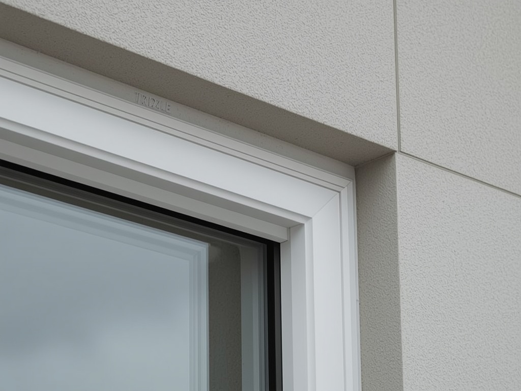 close-up van ventilatierooster in wit kunststof raamkozijn in Enter