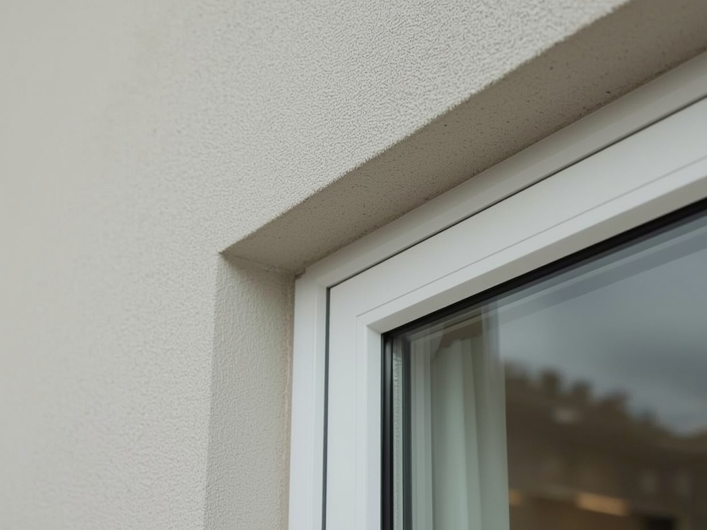 close-up van ventilatierooster in kunststof raamkozijn, Lutten