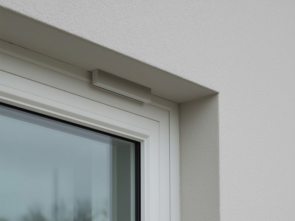 close-up van ventilatierooster in kunststof raamkozijn, Rijssen