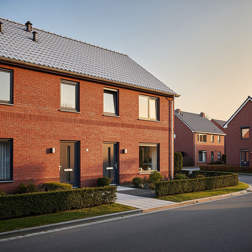twee-onder-een-kapwoning in Bergentheim met antraciet kunststof kozijnen op bakstenen gevel