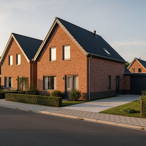 twee-onder-een-kapwoning in Rijssen met antraciet kunststof kozijnen op bakstenen gevel