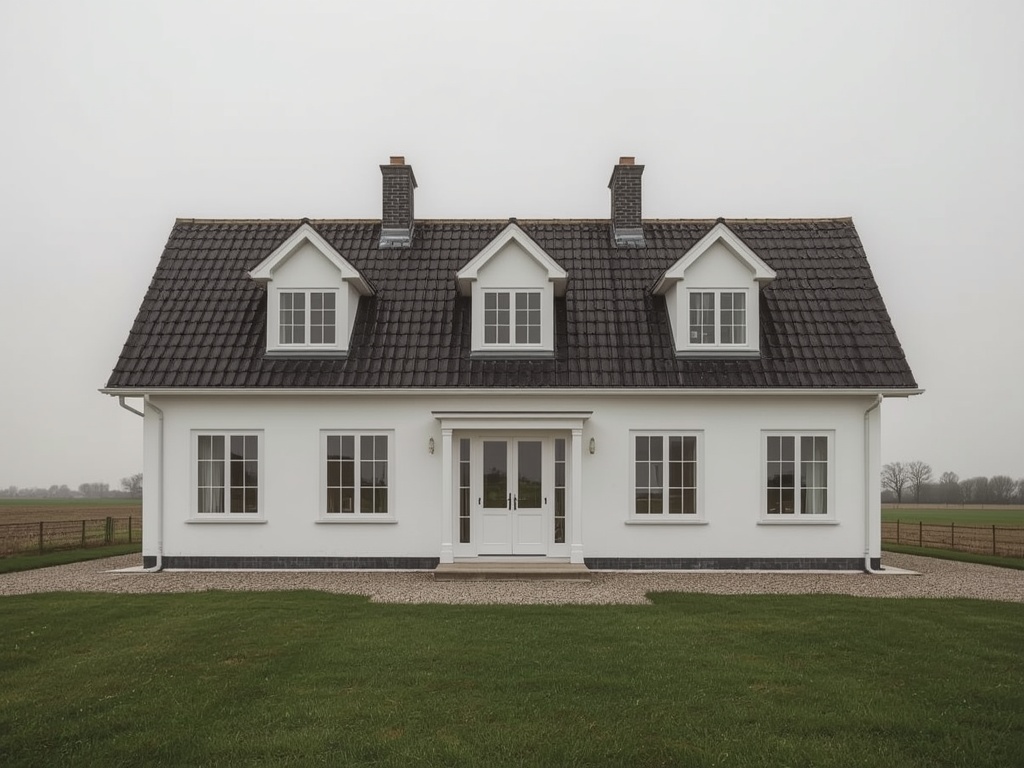 vrijstaande boerderijwoning in Hardenberg met nieuwe witte kunststof kozijnen
