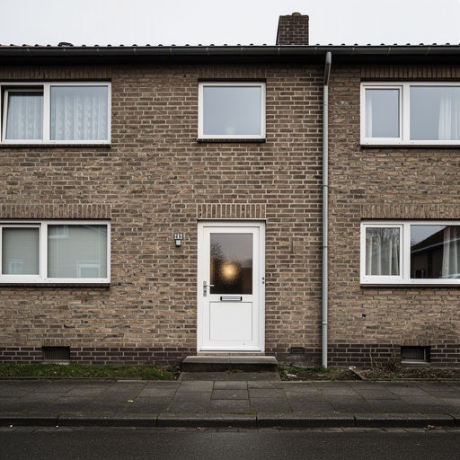Kunststof voordeur aan de voorgevel van een woning in Hardenberg