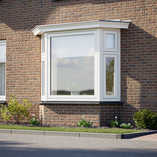 Antraciet kunststof kozijnen aan een gerenoveerde woning